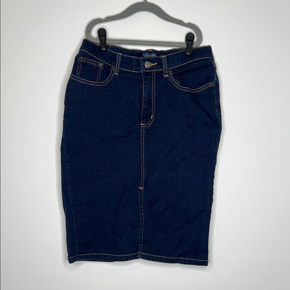 Dark Blue Denim Skirt